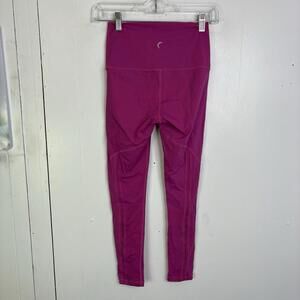 Zyia Leggings Womens 4 Active Cutout Ankles Pink Workout Running Mid Rise